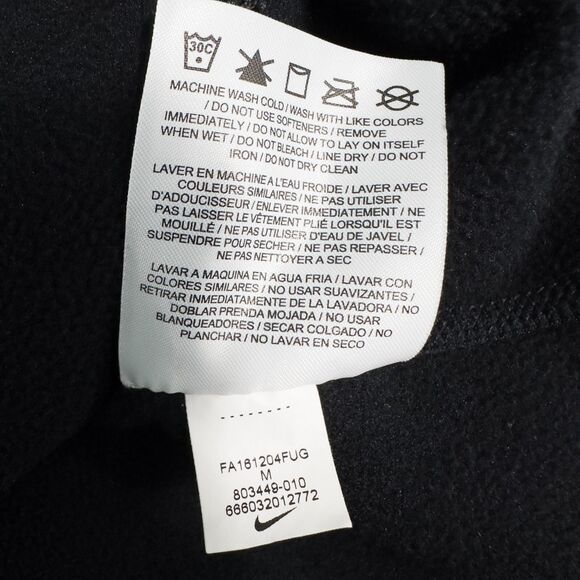 Nike Neon Spell Out Therma Dri Fit Hoodie Womens Medium Embroidered Black 803449 - Picture 12 of 12